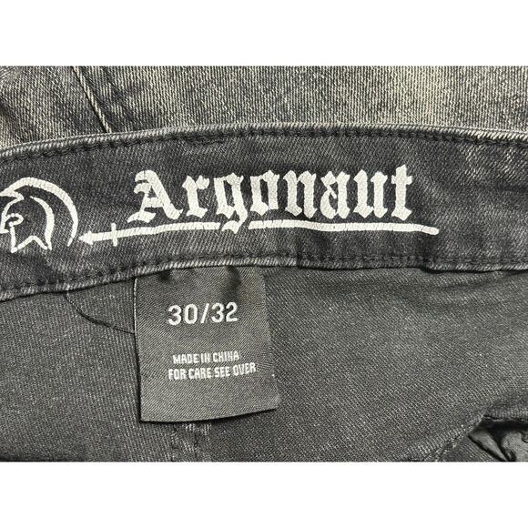 Argonaut Nation Jeans Mens 30x32 Gray Distressed Frayed Slim Fit Streetwear - Picture 4 of 9